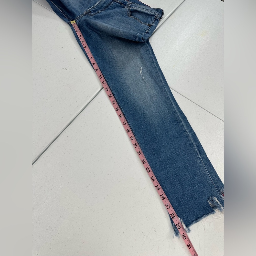 Johnny Was The Tomboy Mid Rise Relaxed Tapered Jeans Distressed Boho Western 29 - Picture 9 of 13